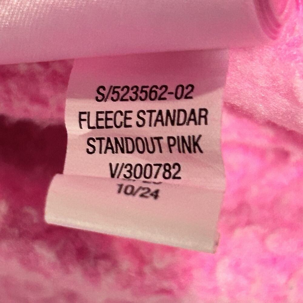 GAP Women's Fleece Hoodie Size M Neon Standout Pink Pullover Sweatshirt Active - Picture 11 of 13